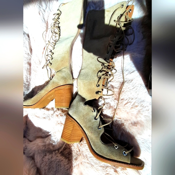 Zelda Lace-Up Gladiator Heels - Picture 1 of 9